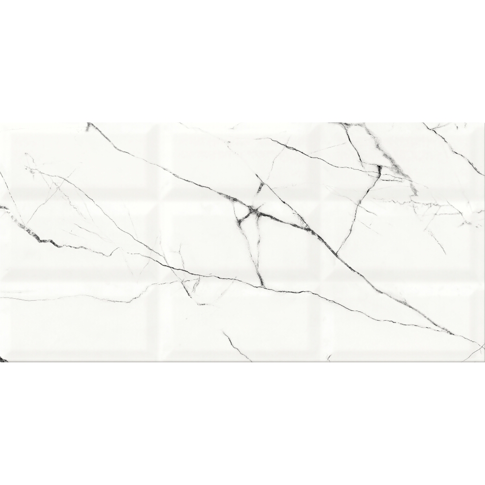 WANDFLIESE ARCE WEIß STRUCTURE GLÄNZEND 29,7X60 CERSANIT
