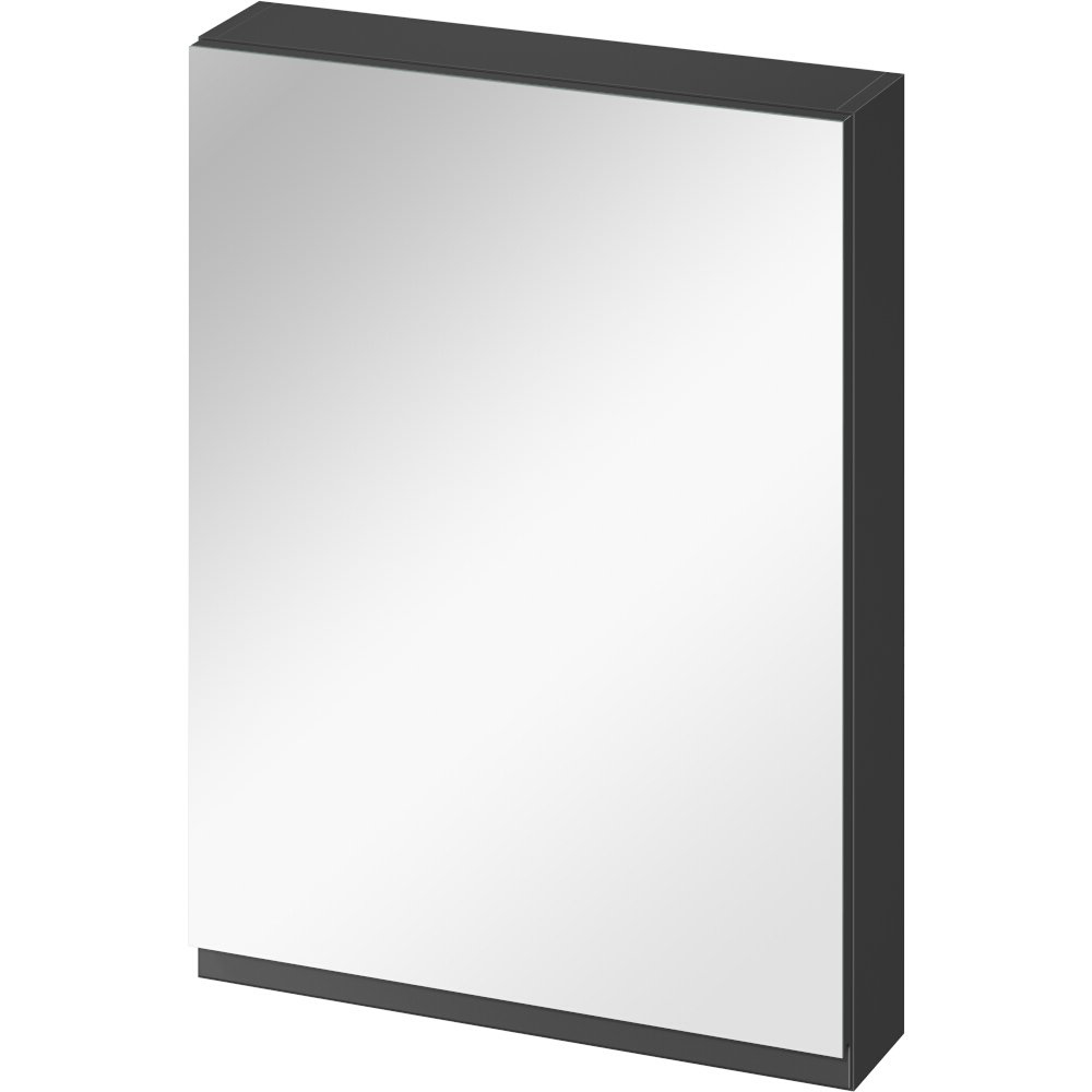 CERSANIT Wandhängender Badezimmerschrank mit Spiegel MODUO 60 anthrazit für eigenständigen mont S590-072-DSM