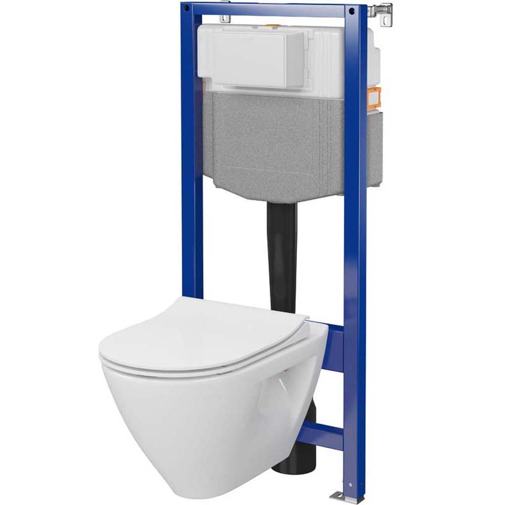 CERSANIT AQUA PLUS mechanisches Unterputz-Set mit MILLE PLUS Becken und S701-813 Brett