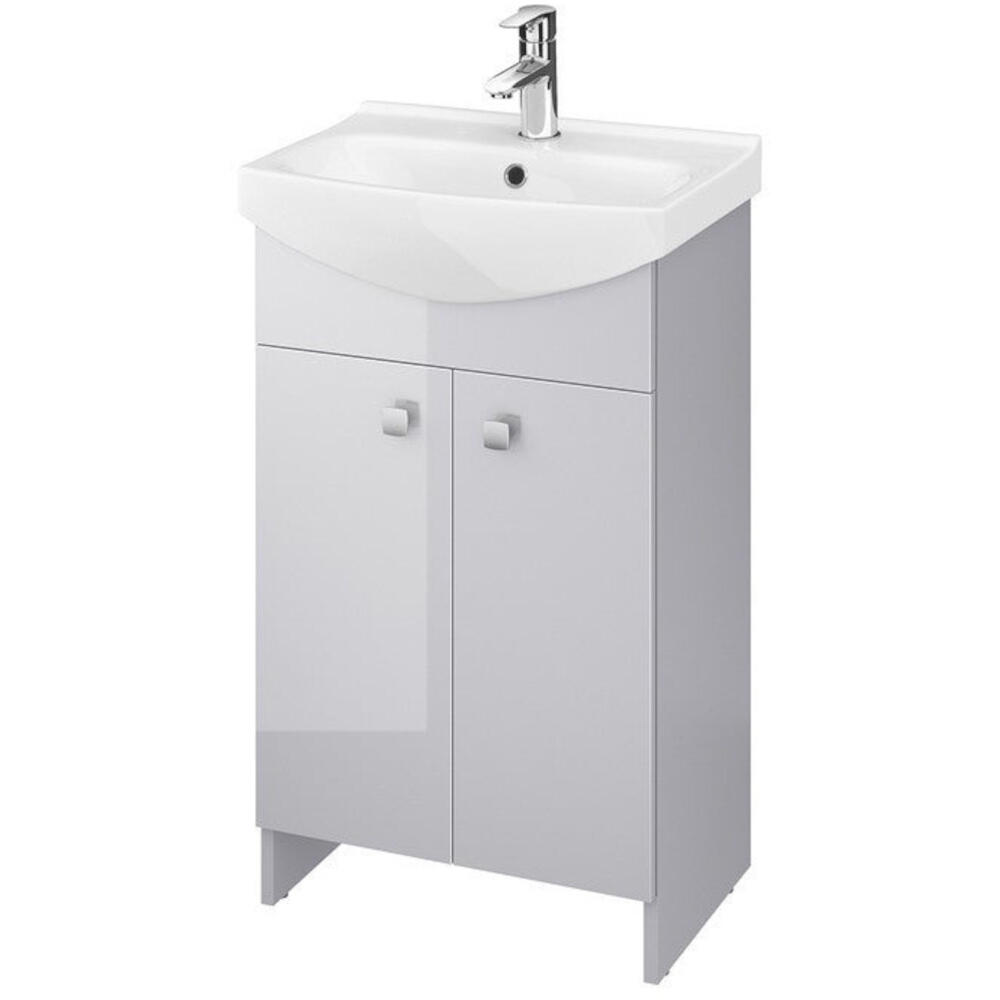 CERSANIT Set: RUBID Schrank mit Waschbecken grau 50 zur Selbstmontage S801-260-DSM