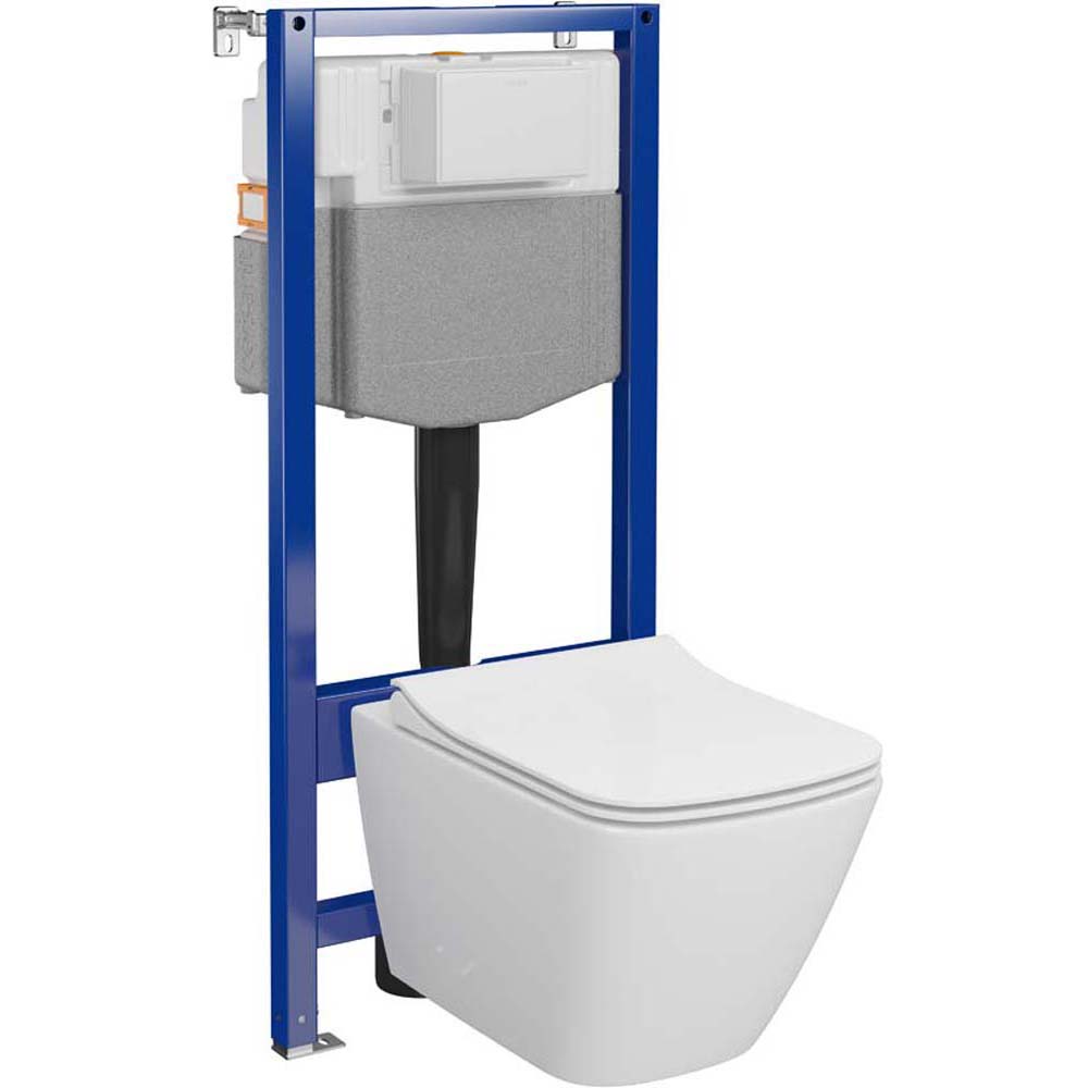 CERSANIT Unterputz-Set AQUA 50 PNEU QF Schale CITY PRO SQUARE, Duroplast-Platte S701-891