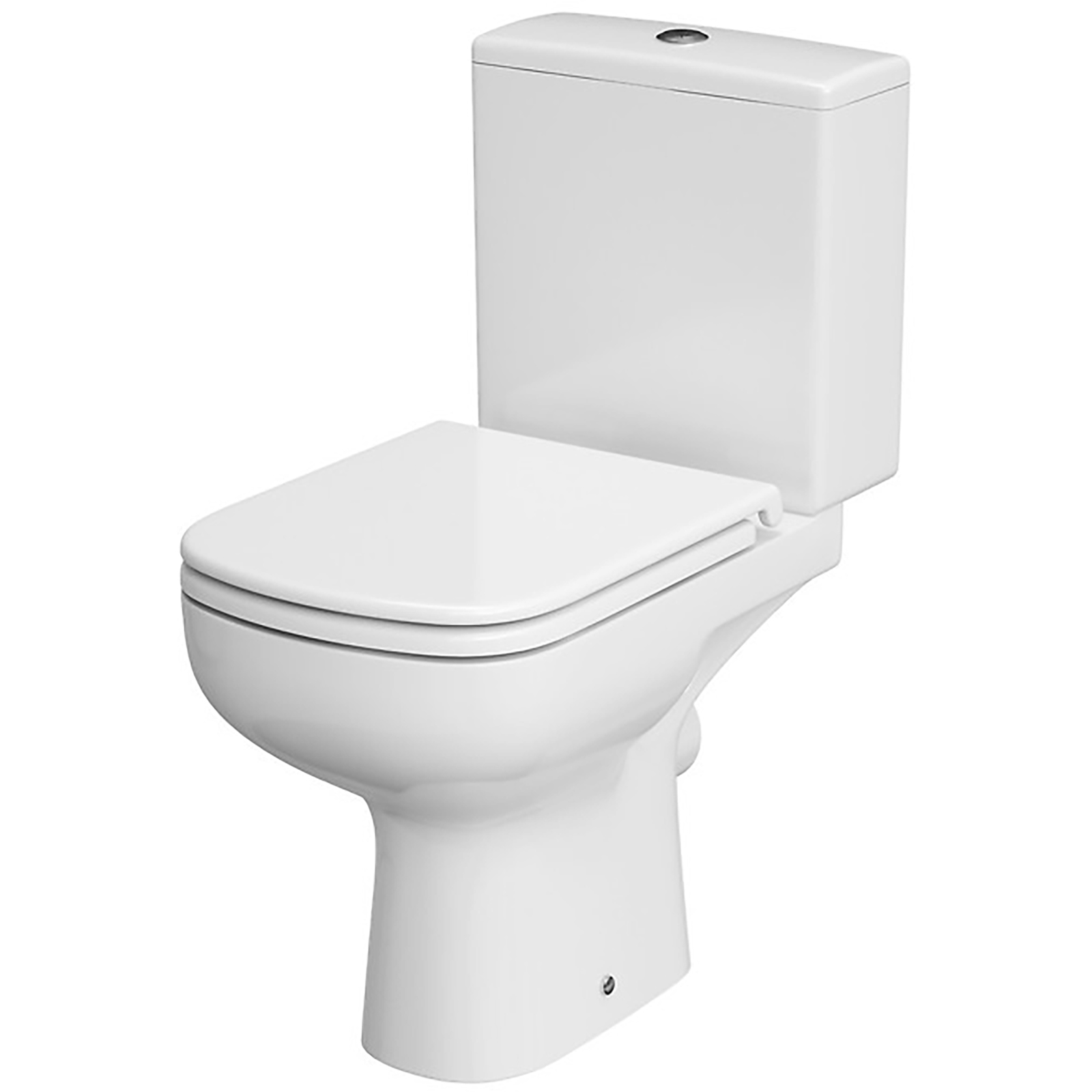 CERSANIT Stand-WC 574 FARBE NEU 010 3/5 rechteckiger Duroplast antibakterieller Sitz K103-027