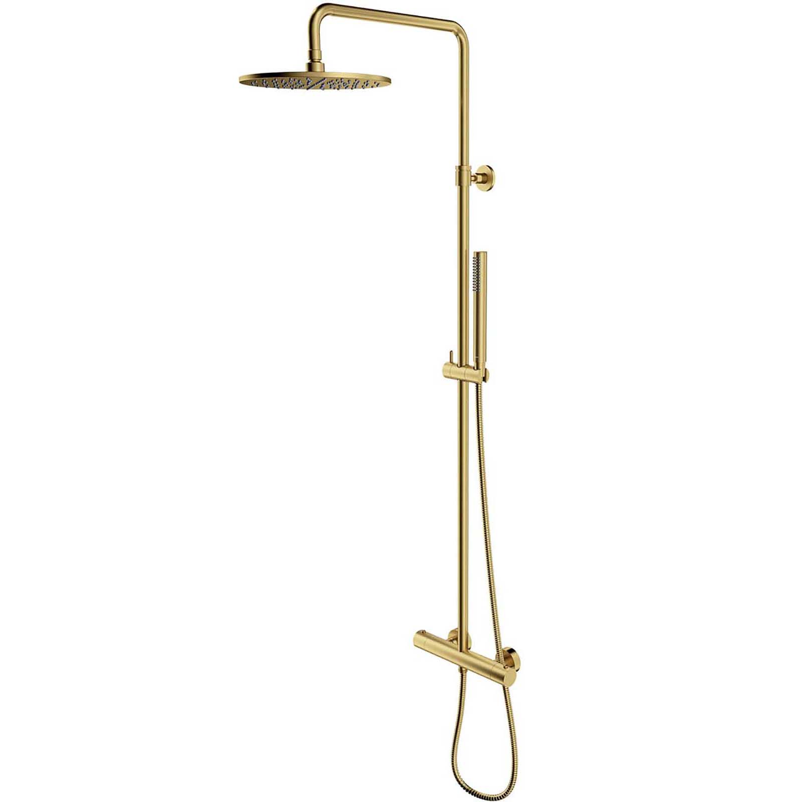 OMNIRES Thermostatisches Duschsystem Y Oberflächenmontiertes Messing mit Bürsten Y1244SUBSB