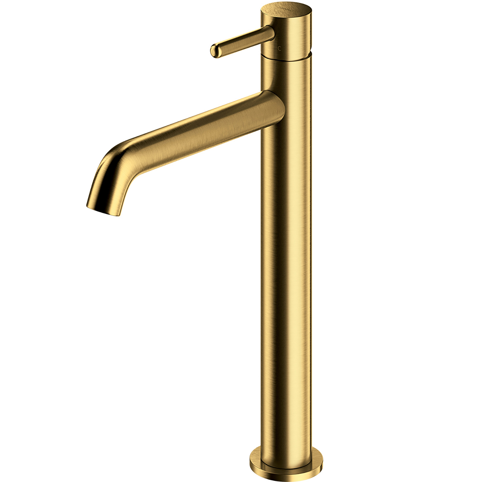 OMNIRES Y stehender Waschbeckenhahn hoch golden gebürstet Y1212GLB