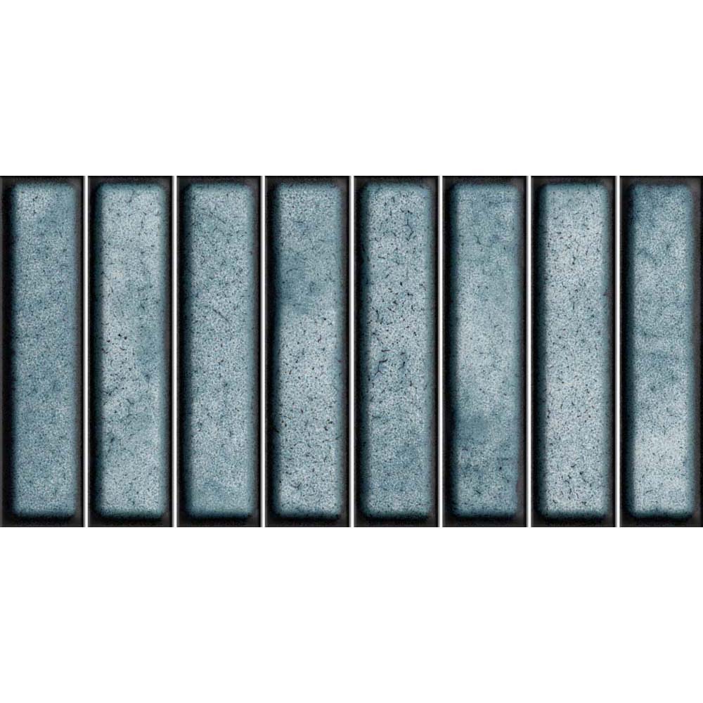 WANDFLIESE DOMINO AZUL BLAU GLÄNZEND 15X30 EL BARCO