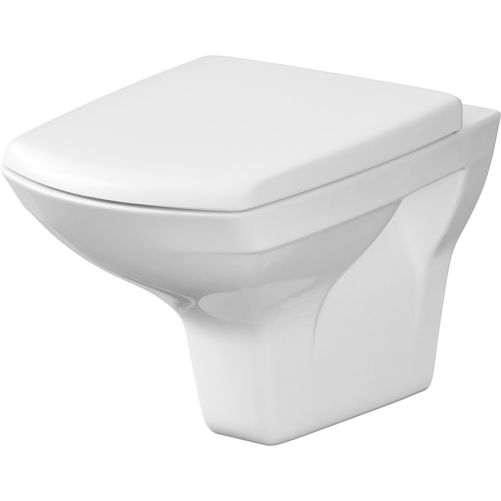 CERSANIT Wandhängende WC-Schüssel CARINA rechteckiger Duroplastsitz Langsamer Fall K701-033