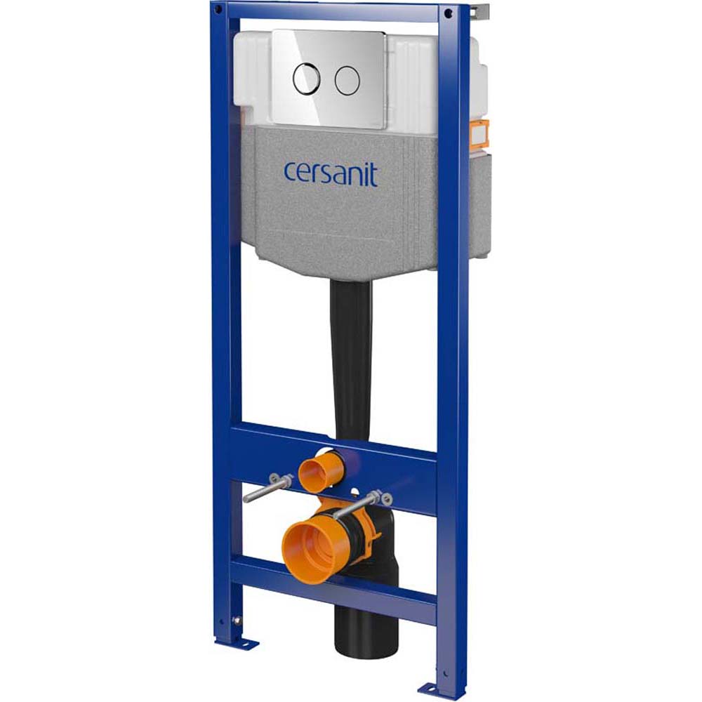 CERSANIT SYSTEM 50 PNEU Unterputz-Einbausystem mit ACCENTO Taster chrom S701-945