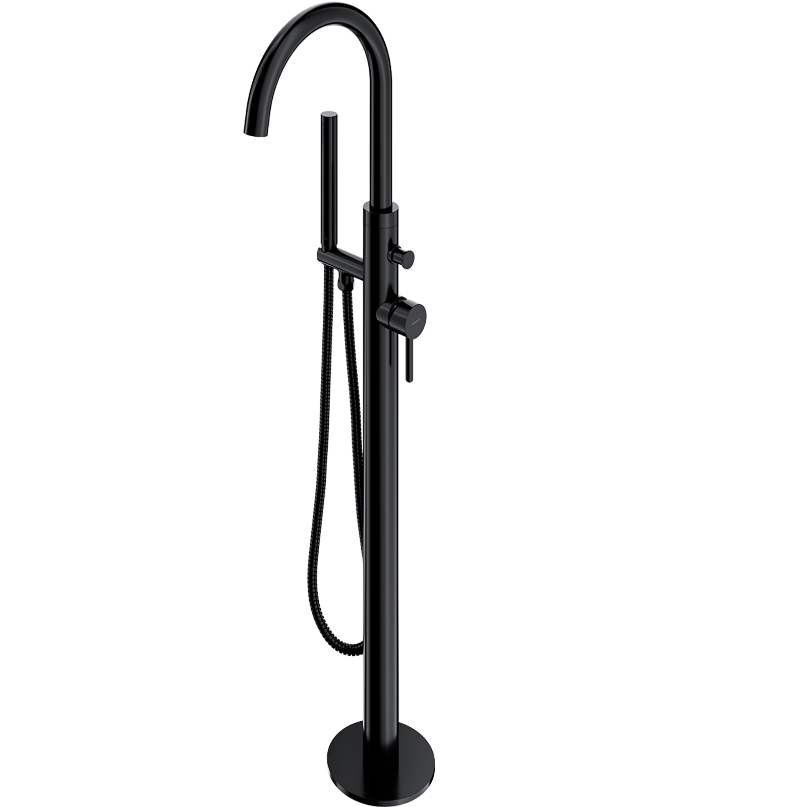 OMNIRES Badewannenhahn Y freistehende schwarze halbmatt Y1233BL