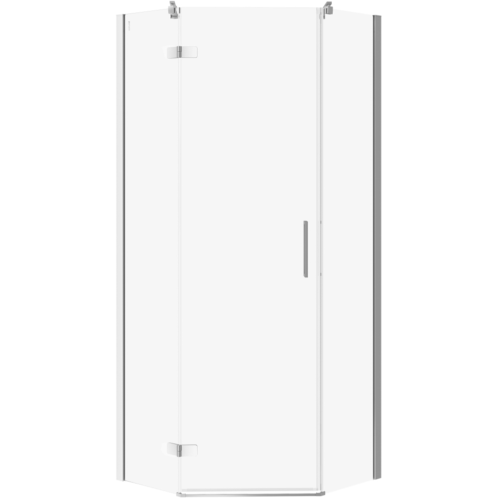 CERSANIT Fünfeckige Duschkabine JOTA links chrom 80x80x195 transparentes Glas S160-010