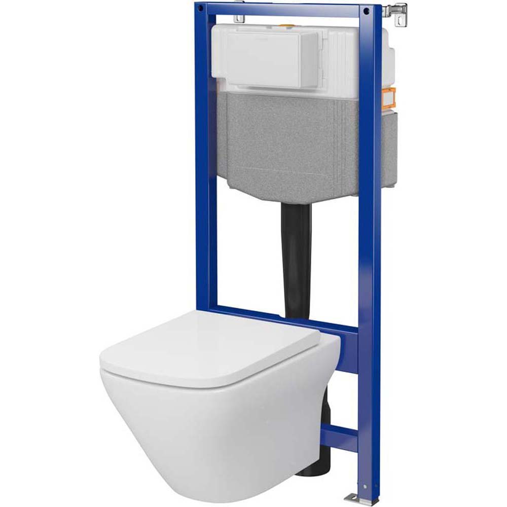 CERSANIT AQUA PLUS pneumatisches Unterputz-Set mit LARGA-Becken und Brett S701-802