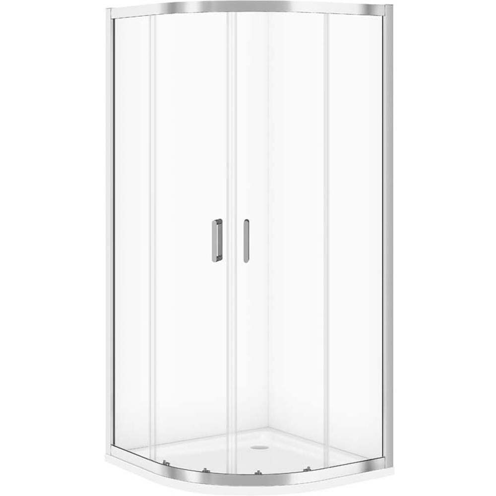 CERSANIT ARTECO 90 halbrunde Duschkabine mit Duschwanne TAKO 90x4 S601-359