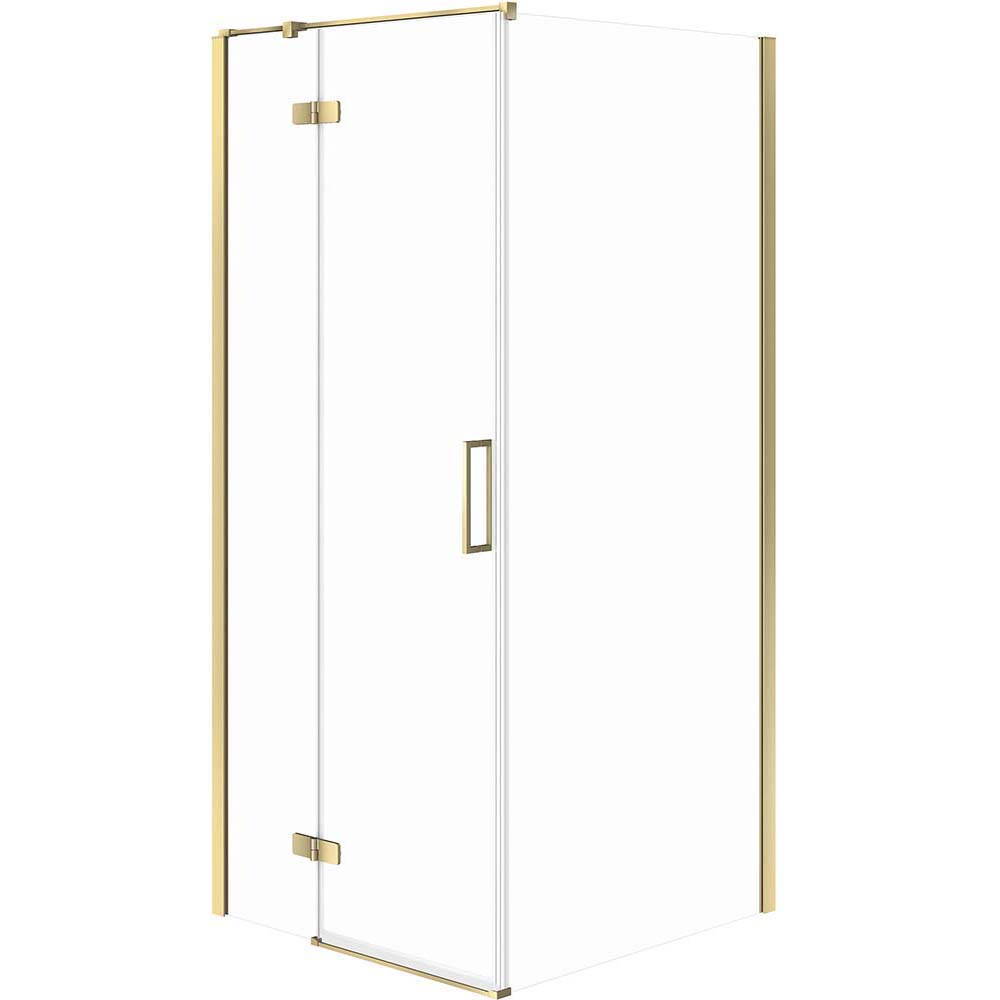 CERSANIT Square JOTA Duschkabine links 80x80 gold, transparentes Glas S160-023