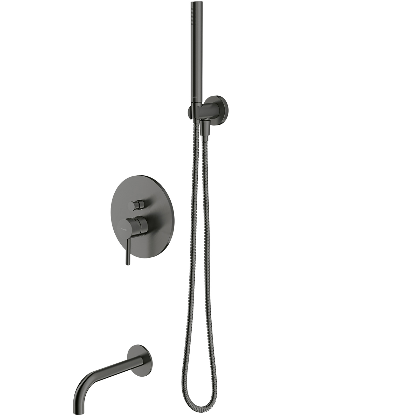 OMNIRES Badesystem Y bündig montiertes Graphitgebürste SYSYW01GR