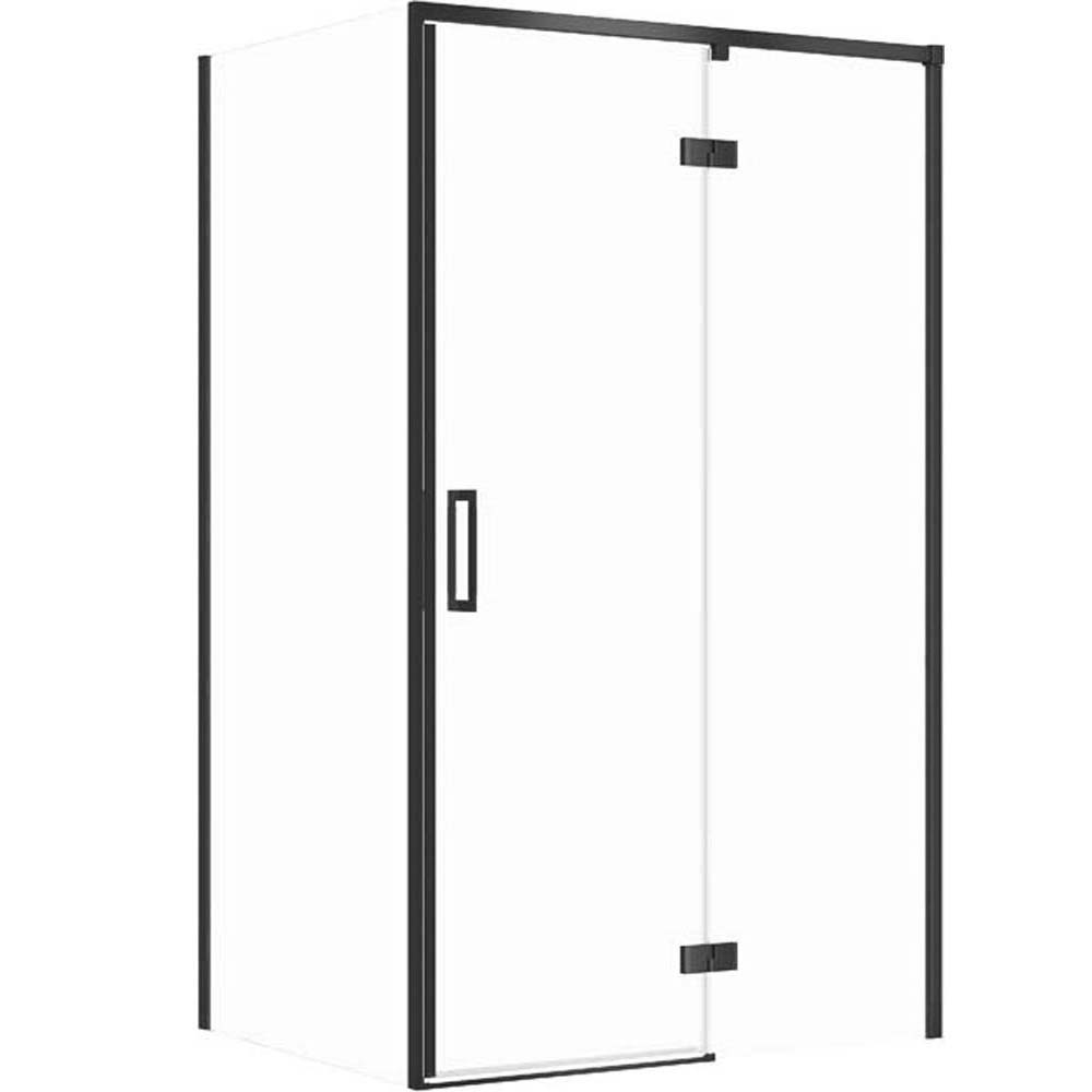 CERSANIT Rechteckige Duschkabine LARGA rechts 120x80x195 cm schwarz S601-319