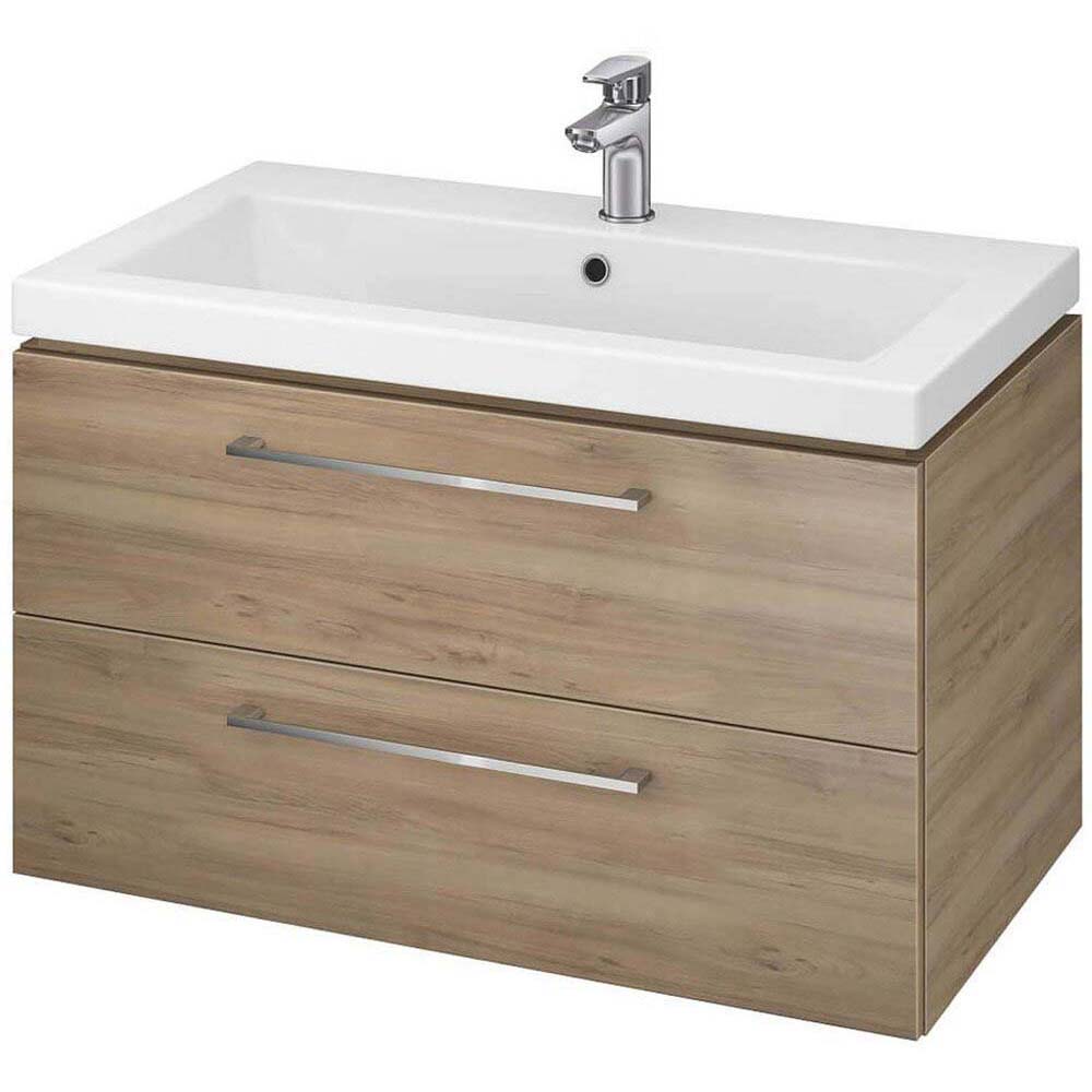 CERSANIT Waschtischunterschrank LARA 80 Nussbaum zur Selbstmontage S926-006-DSM