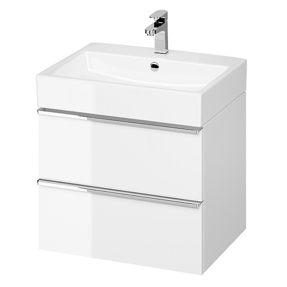 CERSANIT Waschtischunterschrank VIRGO 60 weißer Griff chrom S522-017