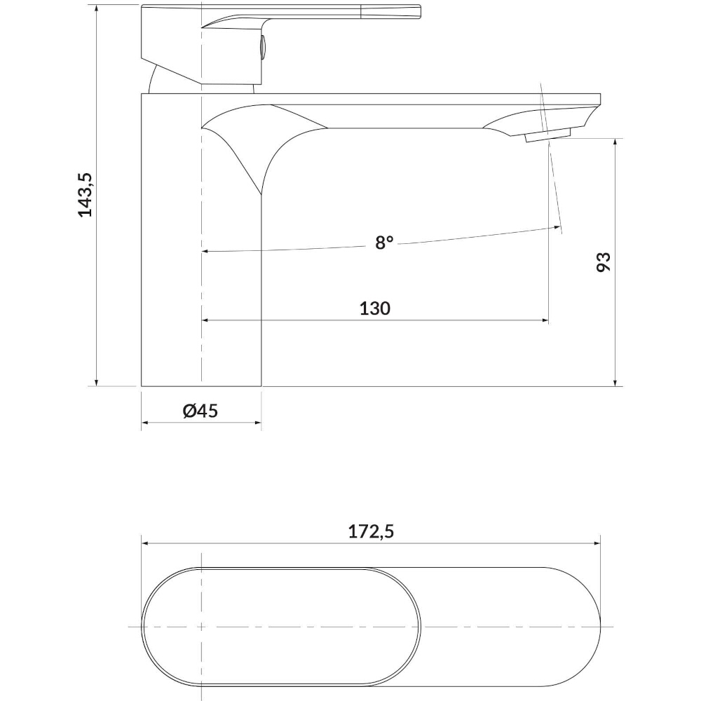 CERSANIT_Waschtisch-Einhebelbatterie_CREA_nickel_S951-334 CERSANIT Waschtisch-Einhebelbatterie CREA nickel S951-334