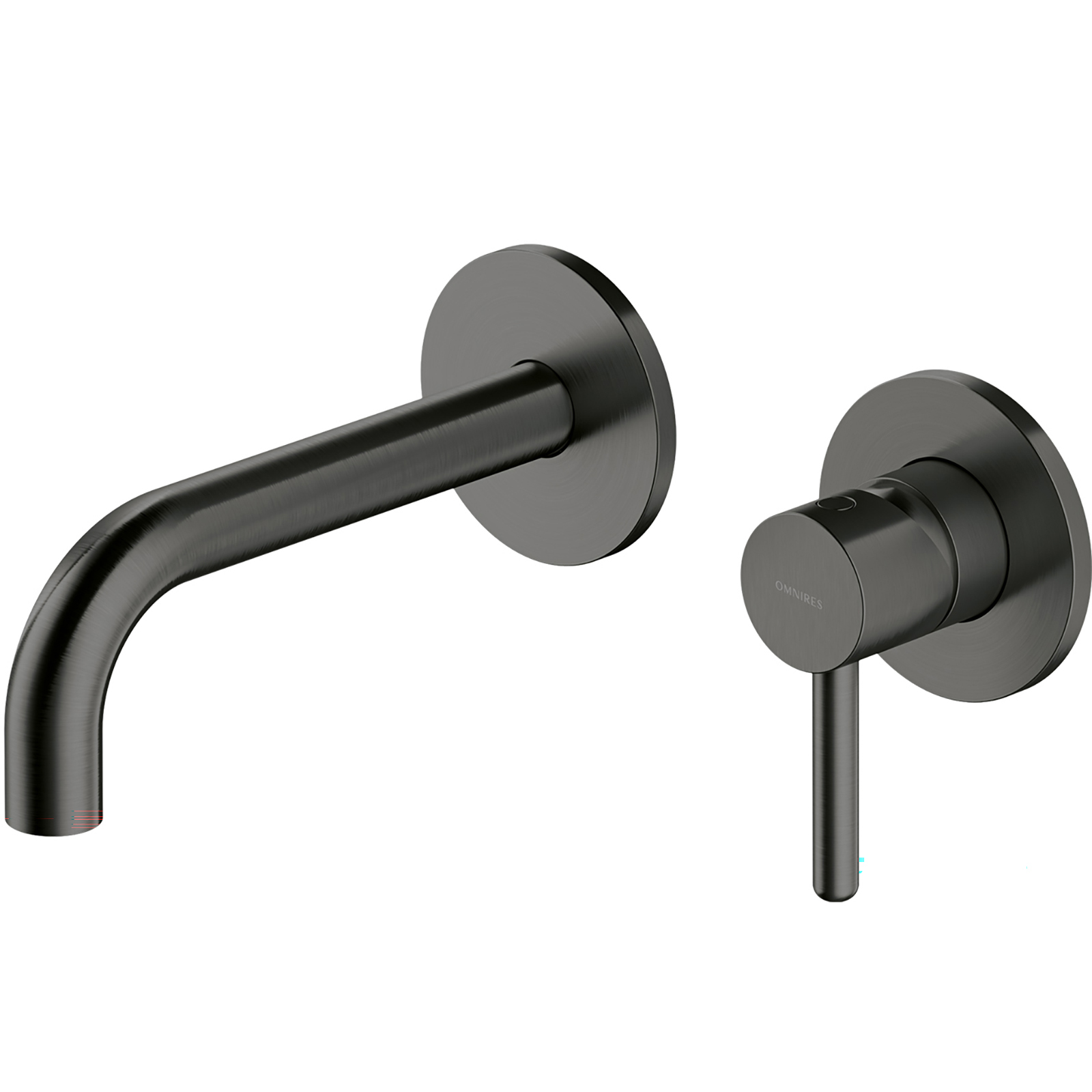 OMNIRES Waschbeckenwasserhahn Y bündig montiert, Graphit gebürstet Y1215HGR