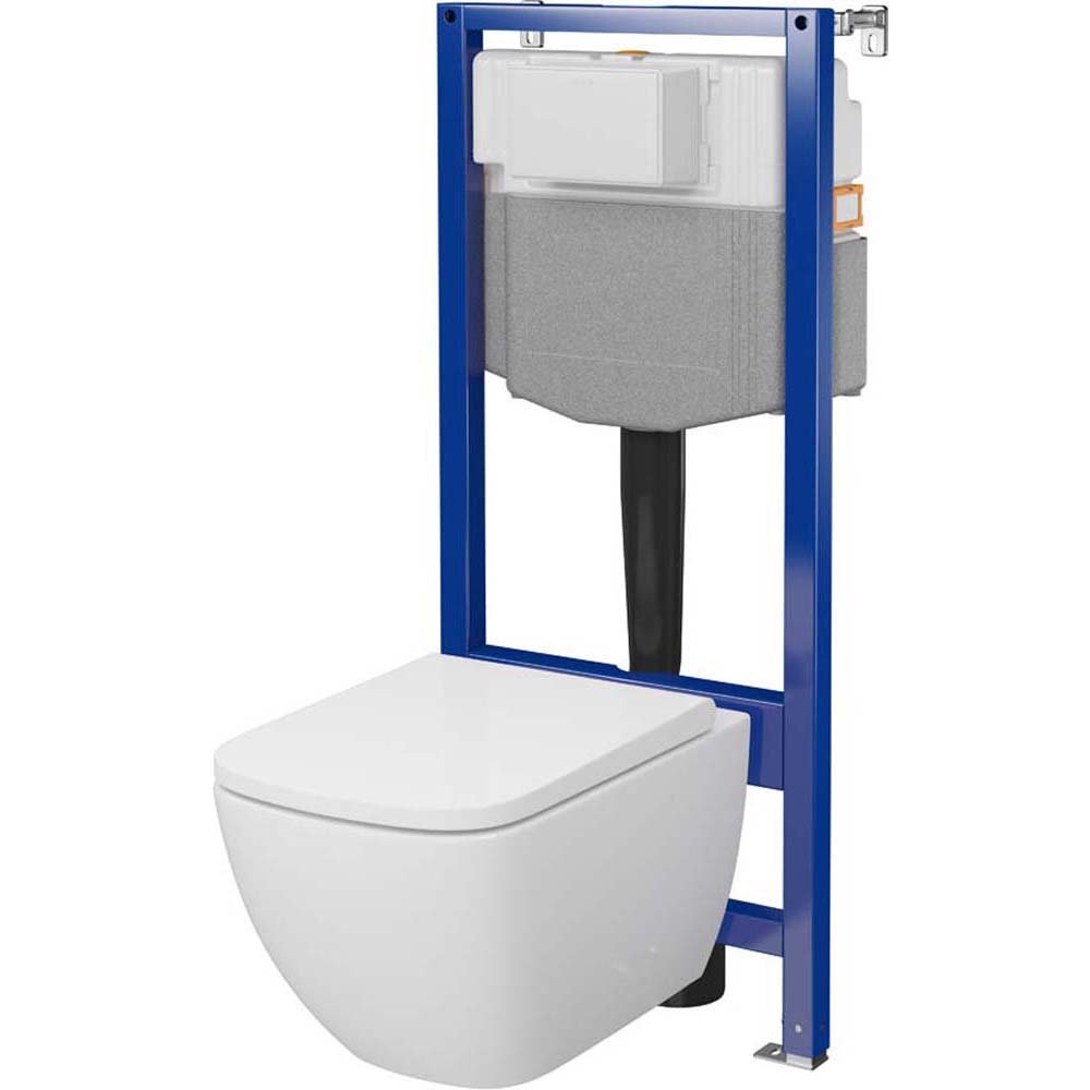 CERSANIT AQUA 50 PNEU QF Unterputz-Set ZEN PRO SQUARE Becken, Duroplastplatte S701-887