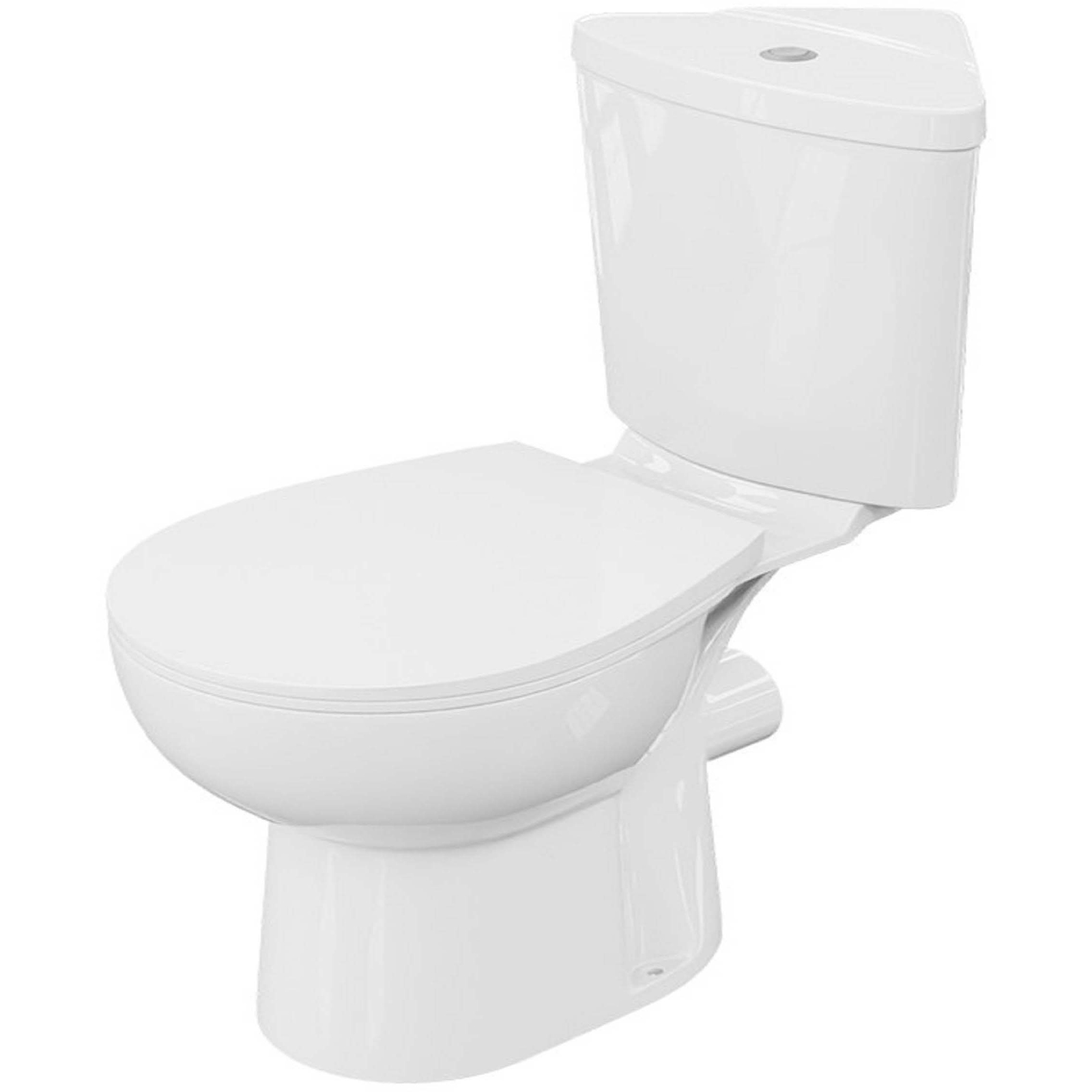 LAVITA Compact Eck-WC BARTOLINI flanschlos mit Duroplast-Sitz weiß