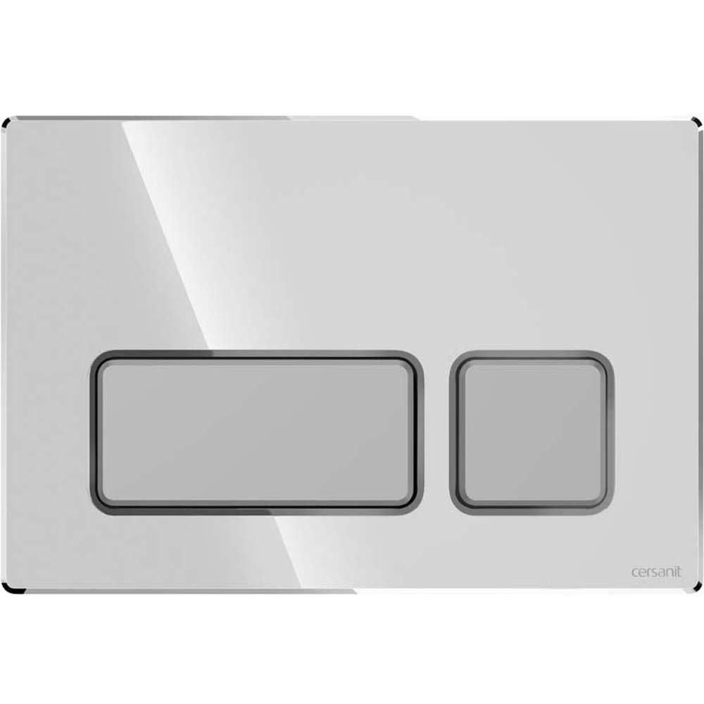 CERSANIT Betätigungsplatte BLOCK chrom glänzend Tasten chrom matt K97-0560