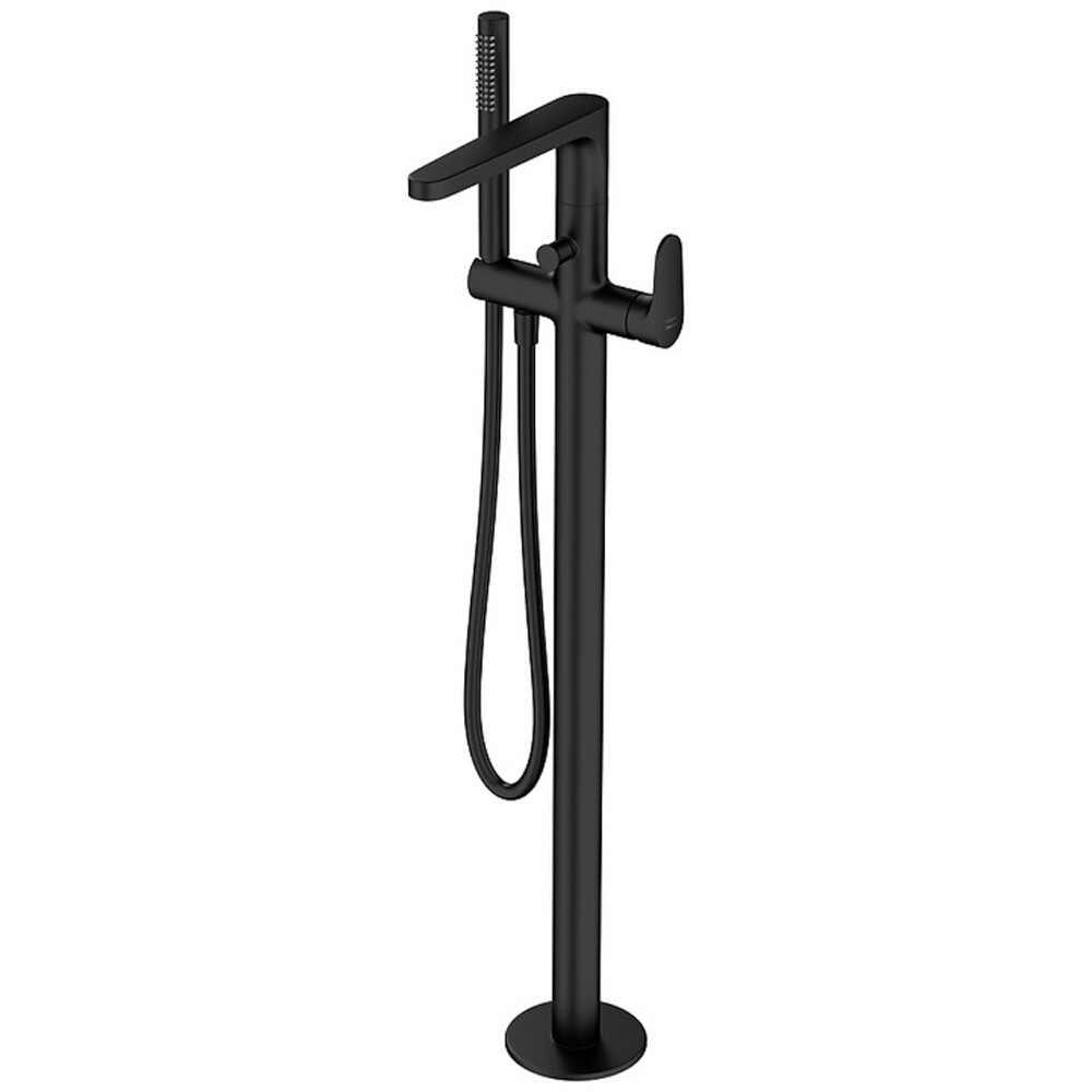 CERSANIT Freistehender Wannen- und Brausemischer INVERTO schwarz 2in1 schwarz + gold S951-283
