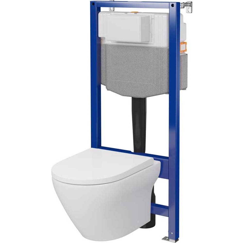 CERSANIT AQUA PLUS pneumatisches Unterputz-Set mit LARGA-Becken und S701-800 Brett