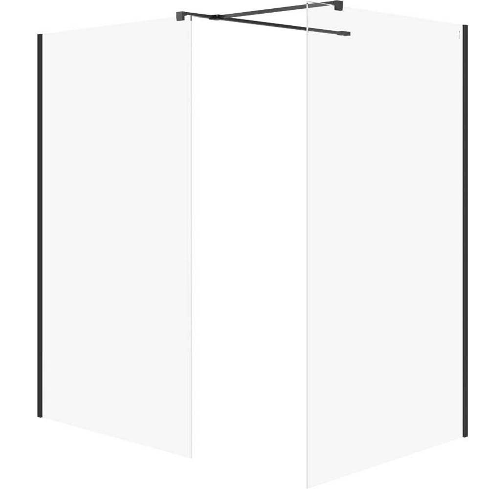 CERSANIT WALK-IN Duschwand MILLE 120x90x200 schwarz S601-184