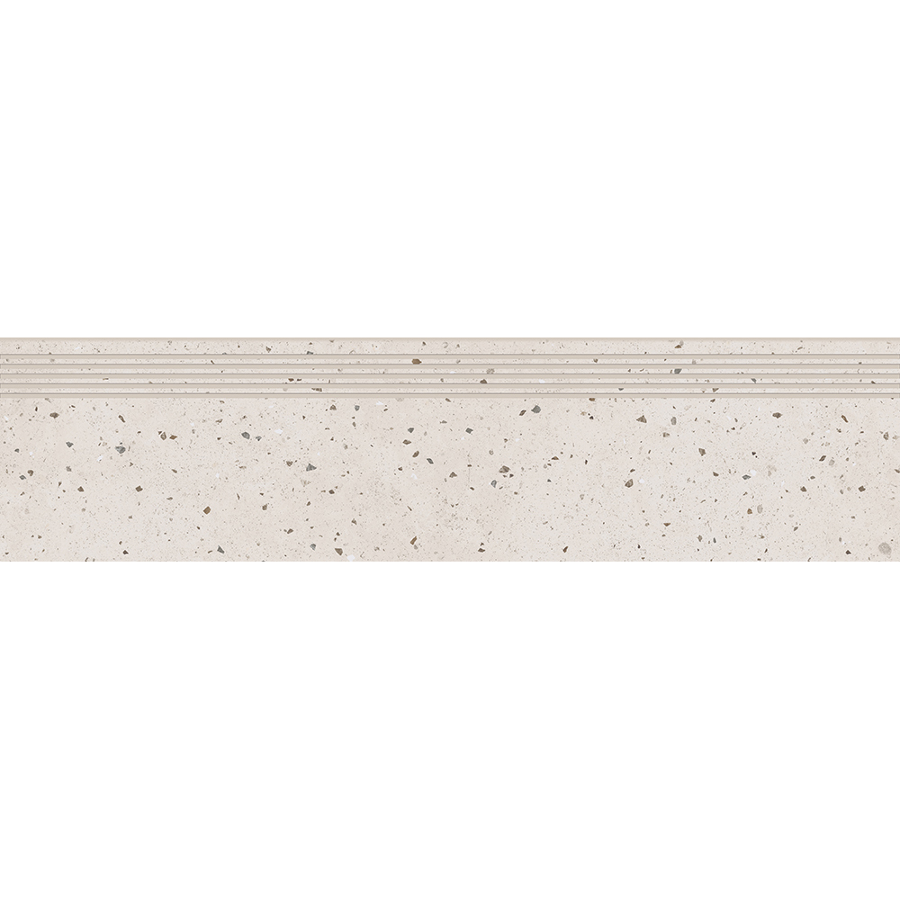 BODENFLIESE STUFENFLIESE TERRAZZOOPTIK LATESKY GRAU MATT 29,8X119,8 CERSANIT