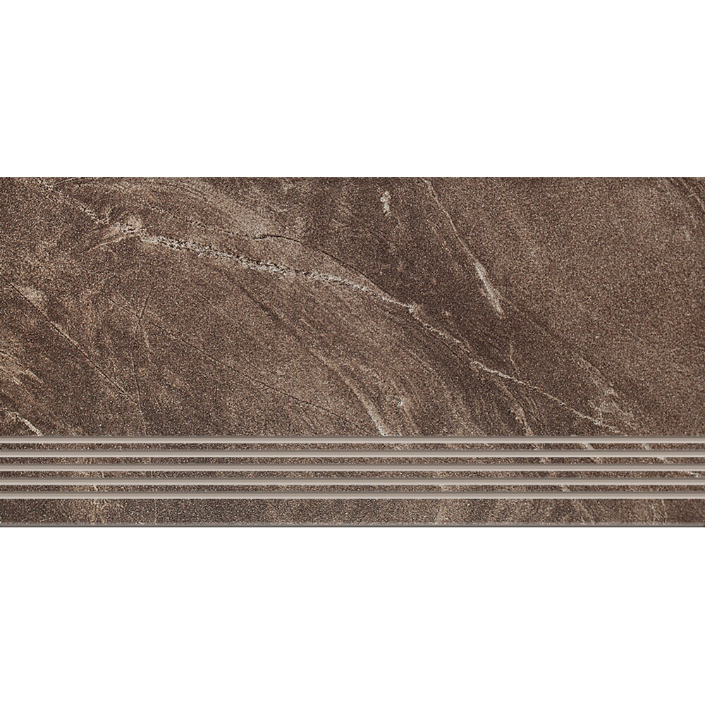 BODENFLIESE STUFENFLIESE STEINOPTIK ARIGATO BRAUN MATT 29,7X59,8 CER-ART