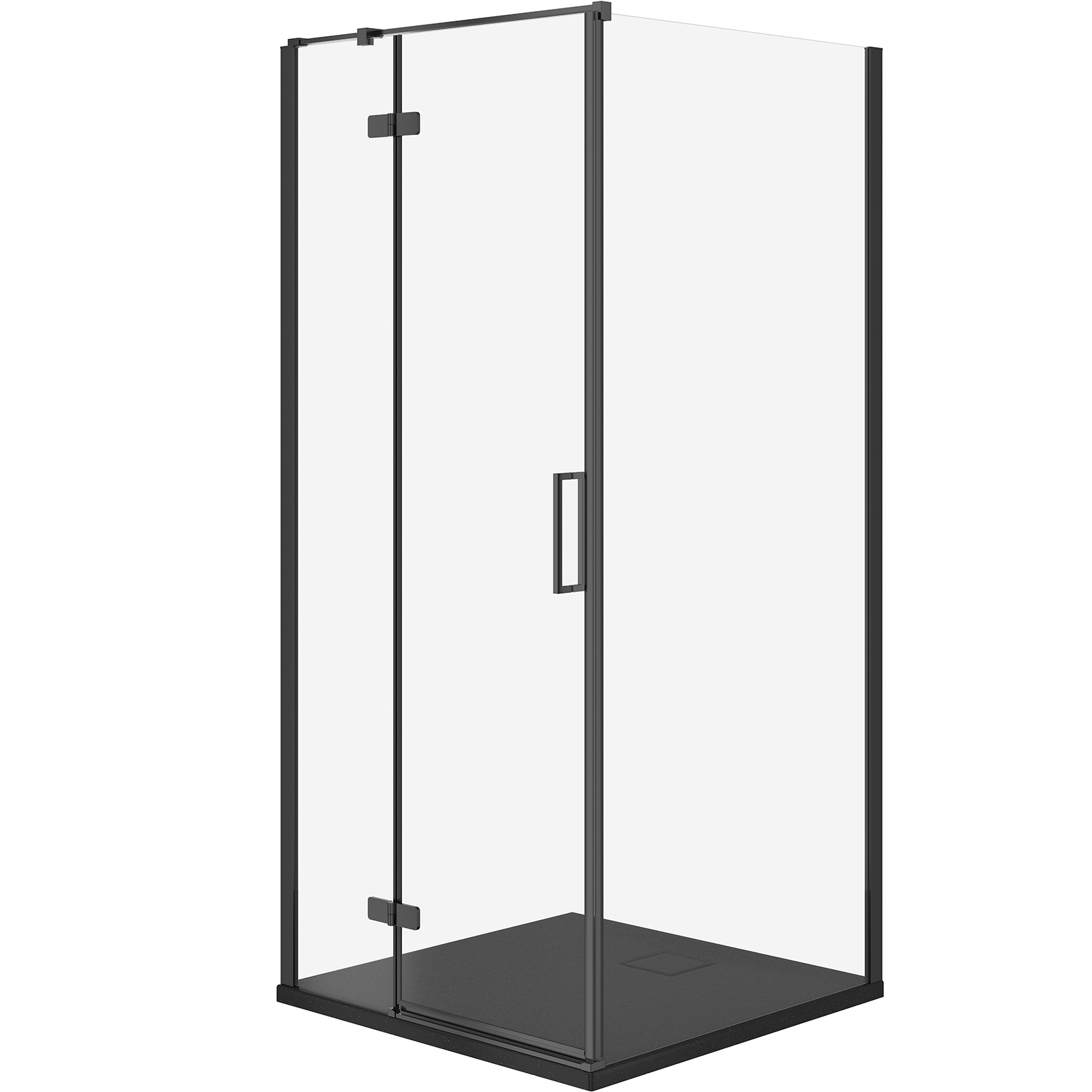 CERSANIT JOTA Duschkabine links schwarz 80x80 mit Duschwanne TAKO slim schwarz matt S601-155 CERSANIT JOTA Duschkabine links schwarz 80x80 mit Duschwanne TAKO slim schwarz matt S601-155