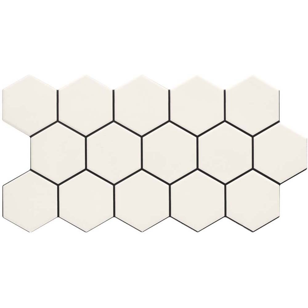 BODENFLIESE HEX SNOW MATT 26,5X51 REALONDA