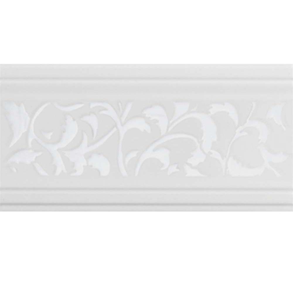 WANDFLIESE VICTORIAN WEIß LISTELLO MATT 15X30 SERAMIKSAN
