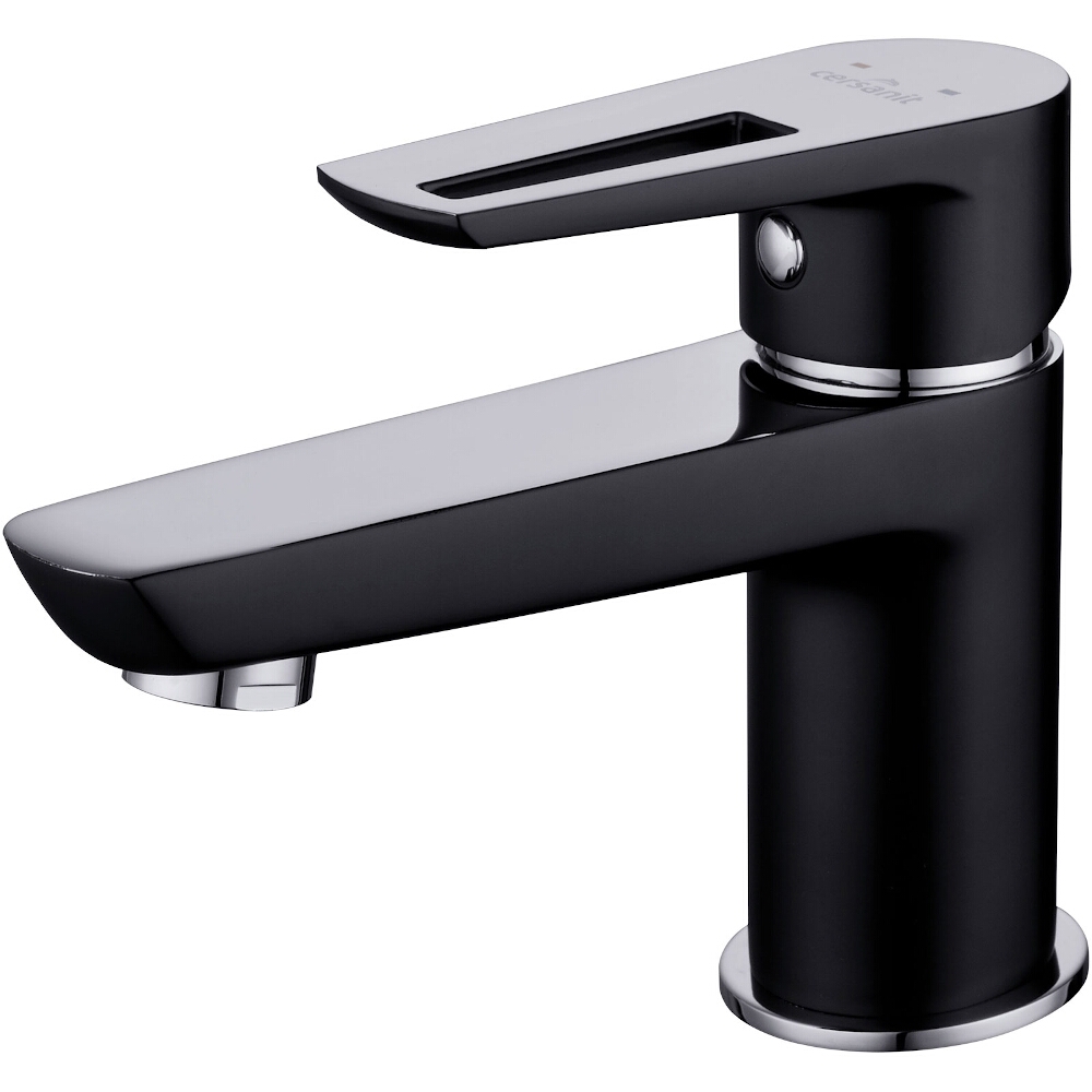 CERSANIT Stand-Waschtischmischer MILLE schwarz mit Metallstopfen S951-048