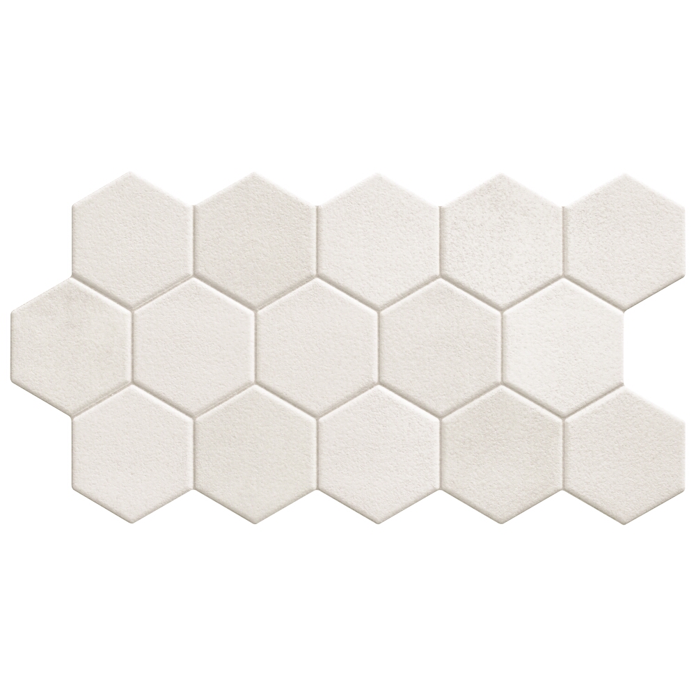 BODENFLIESE HEX WEIß 26,5X51 REALONDA