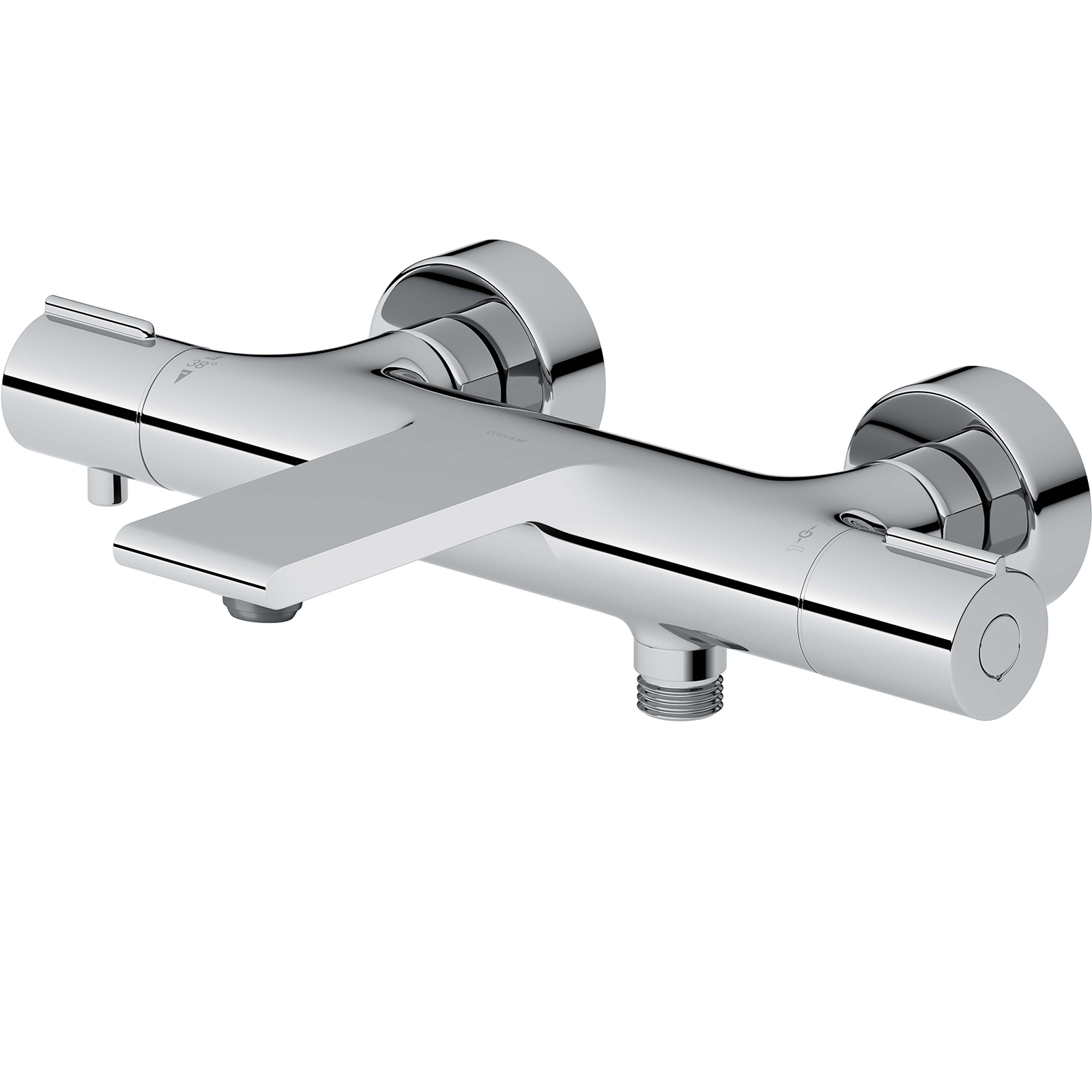 CERSANIT Wandmontierte Badewannen- und Duscharmatur VIRGO Thermostat chrom S951-561