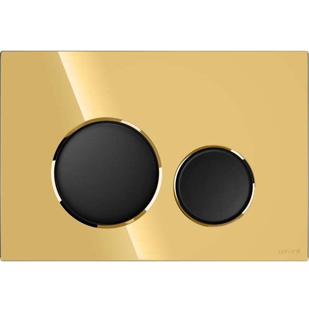 CERSANIT Betätigungsplatte LUNA gold glänzende Tasten schwarz matt K97-0568