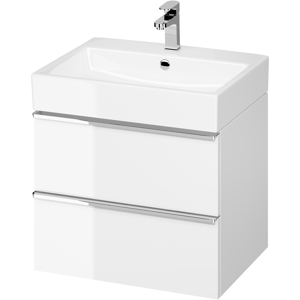 CERSANIT VIRGO 60 Schrankgarnitur mit Chromgriff mit Waschbecken VIRGO S801-429