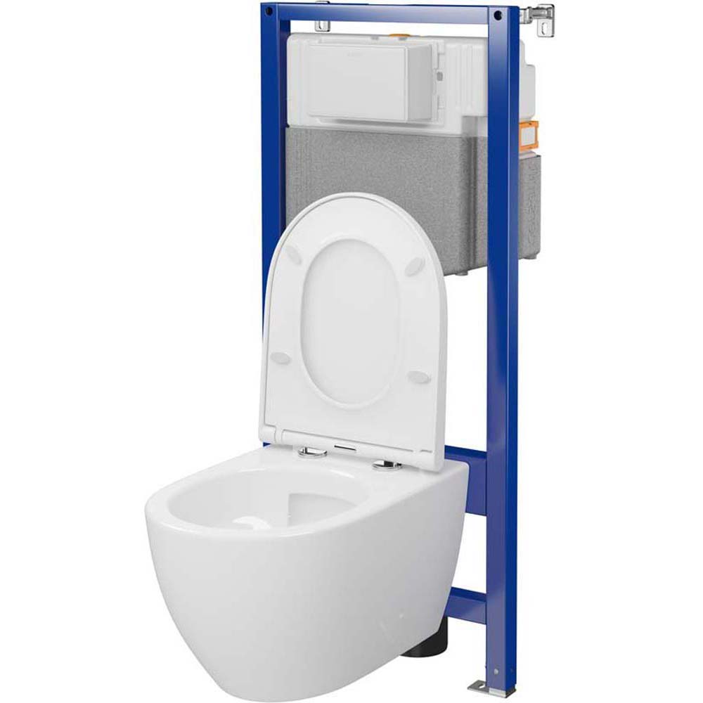 CERSANIT AQUA PLUS pneumatisches Unterputz-Set mit Becken ZEN PRO und Brett S701-799