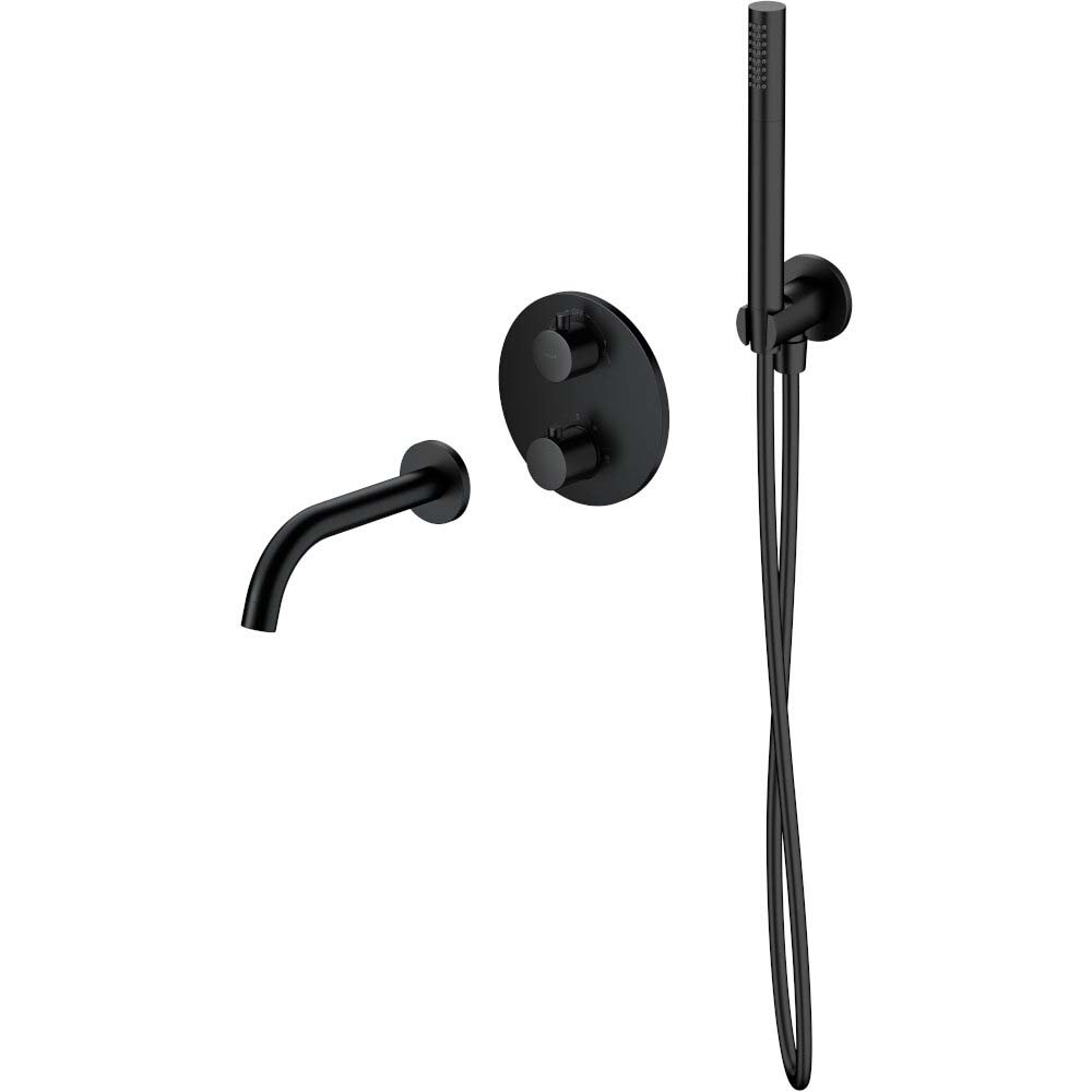 CERSANIT Unterputz-Badewannengarnitur ZEN schwarz S952-041