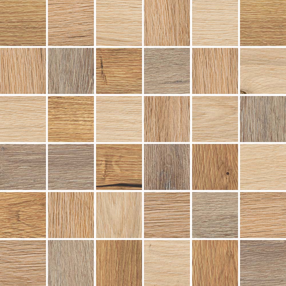 BODENFLIESE MOSAIK HOLZOPTIK GRAND WOOD MEHRFARBIG MATT 29,8X29,8 CERSANIT
