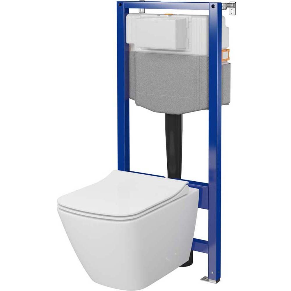 CERSANIT Unterputz-Set AQUA 50 PNEU QF Schale CITY PRO SQUARE, Duroplast-Platte S701-891