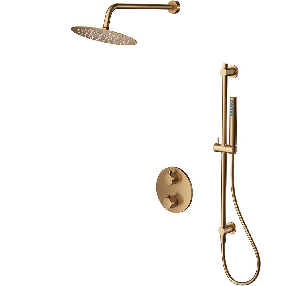 CERSANIT ZEN Unterputz-Thermostat-Set mit Dose, Kupfer gebürstet S952-050