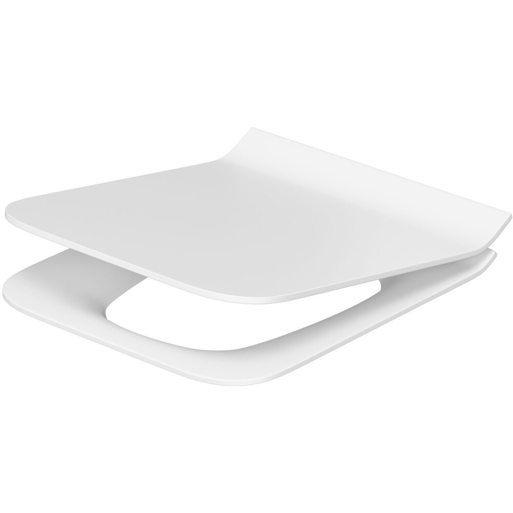 CERSANIT WC-Sitz COMO SLIM Rechteck Duroplast Soft-Close mit einem Knopf K98-0143