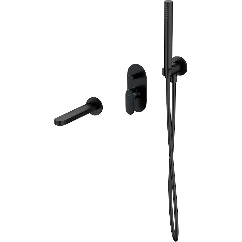 CERSANIT Unterputz-Badewannengarnitur CREA schwarz S952-042