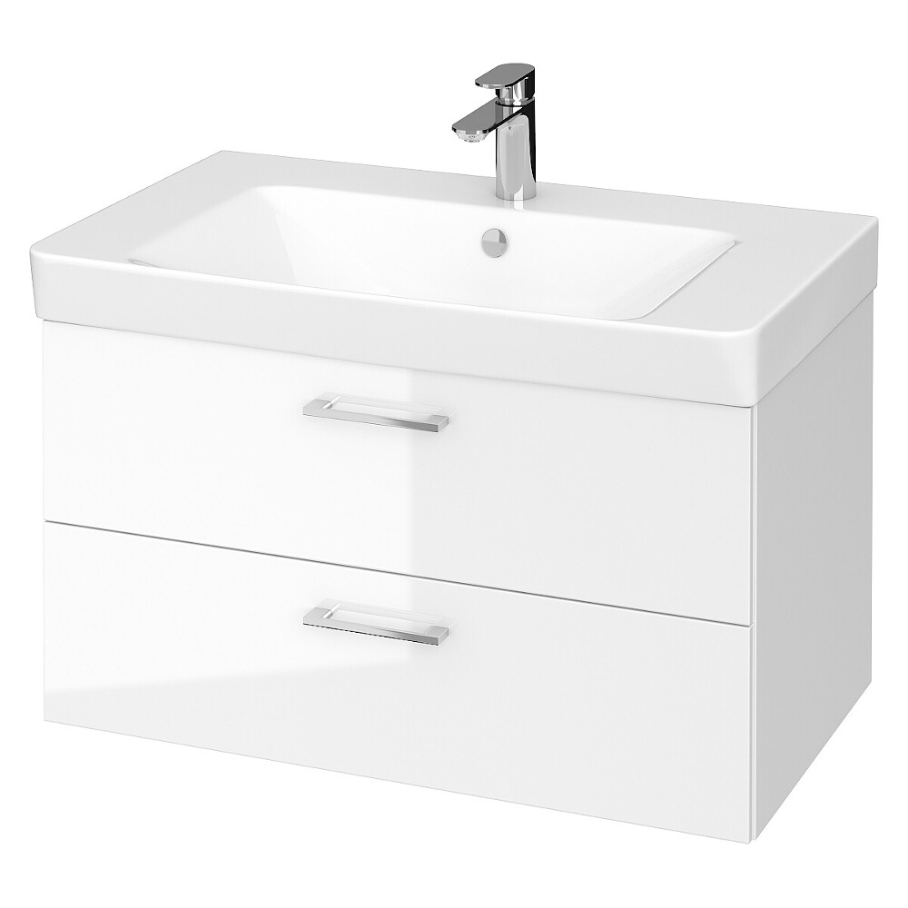 CERSANIT Unterschrank mit Waschbecken im Set SET b348 LARA MILLE 80 weiß dsm S801-338-DSM