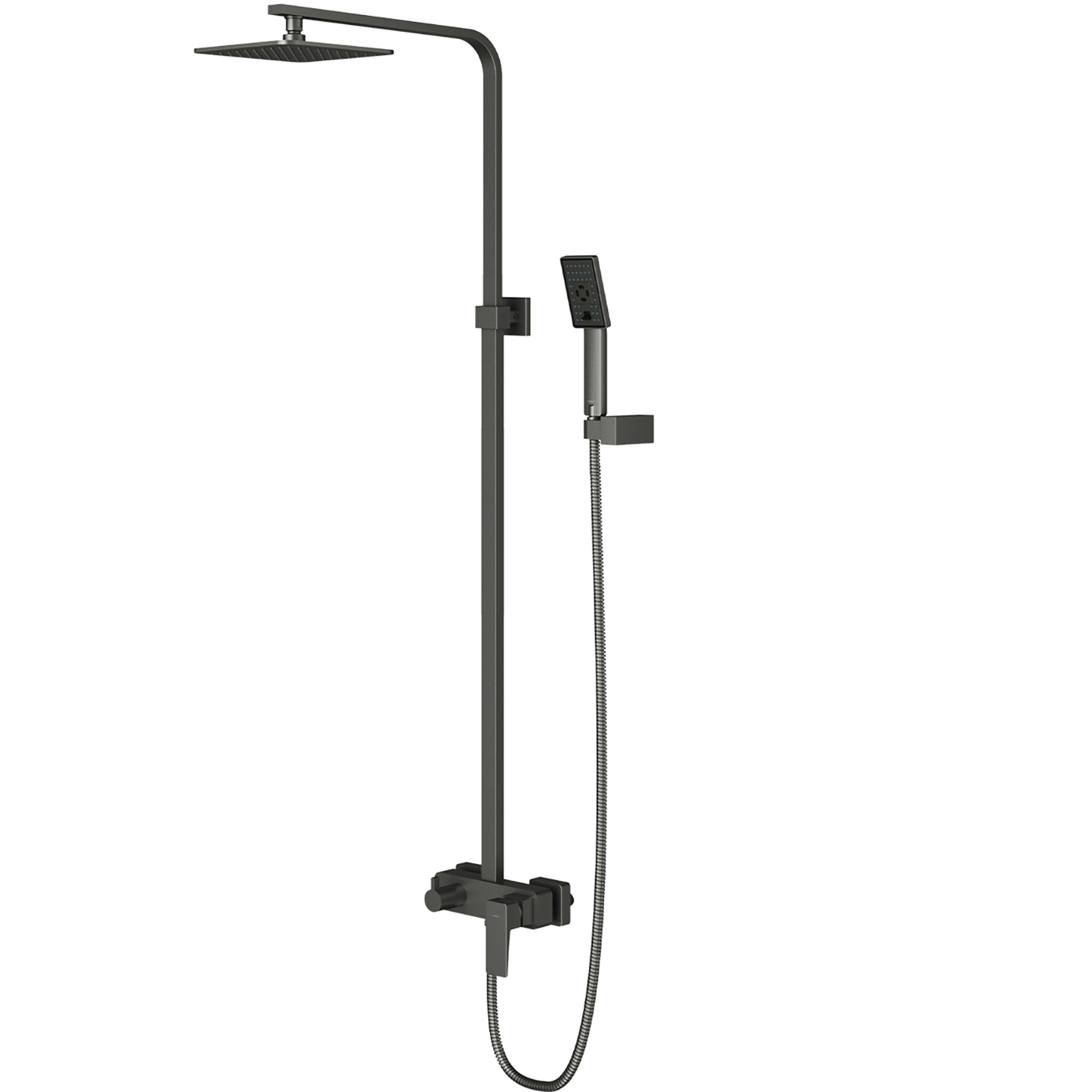 OMNIRES PARMA oberflächenmontiertes gebürstetes Graphit-Duschsystem PM7444GR