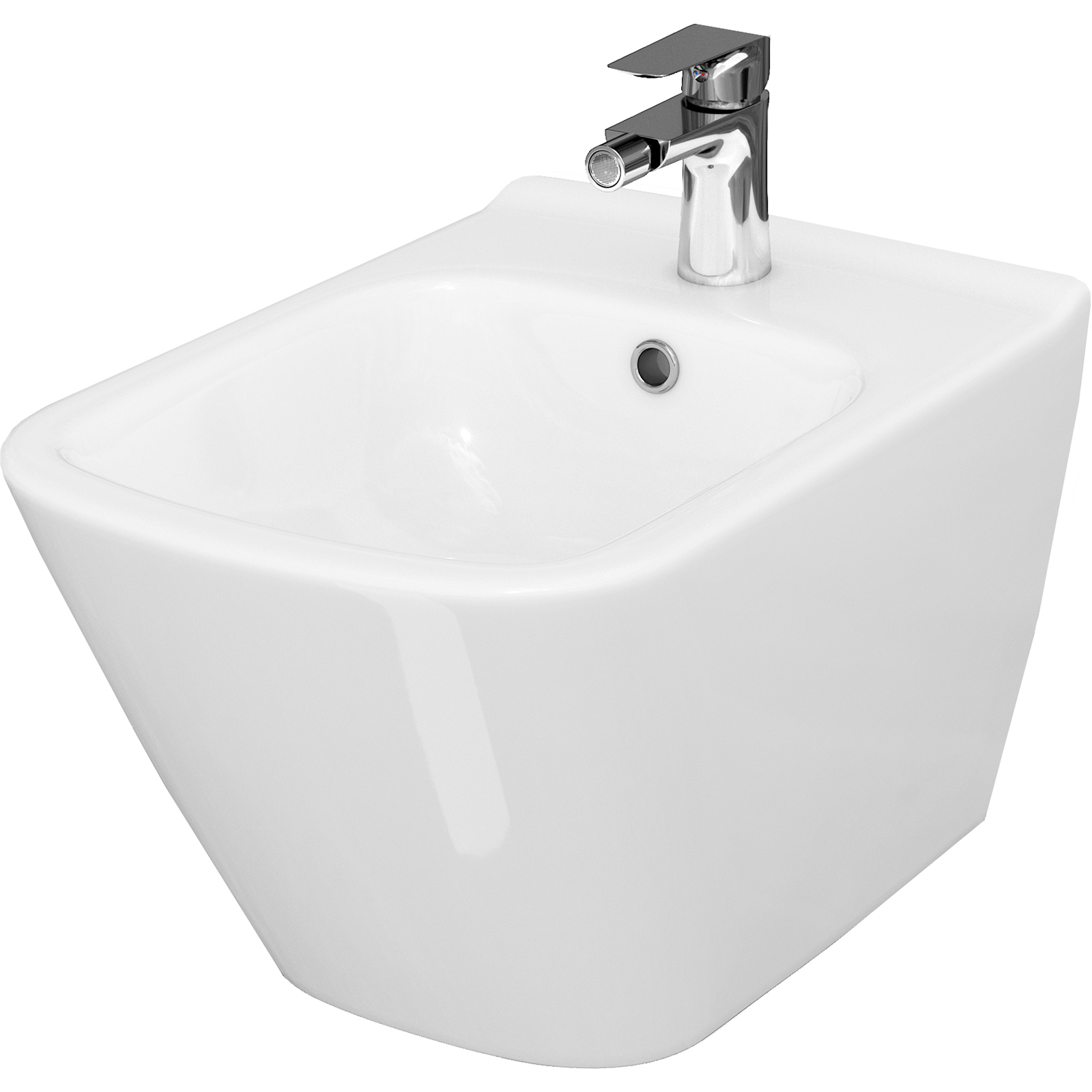 CERSANIT CITY SQUARE Wandbidet mit verdeckter Halterung K35-045
