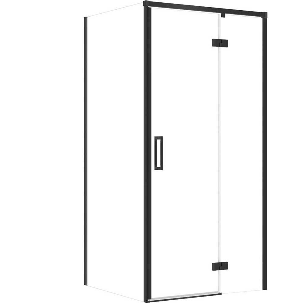 CERSANIT LARGA rechteckige Duschkabine rechts 100x80x195 cm schwarz S601-311
