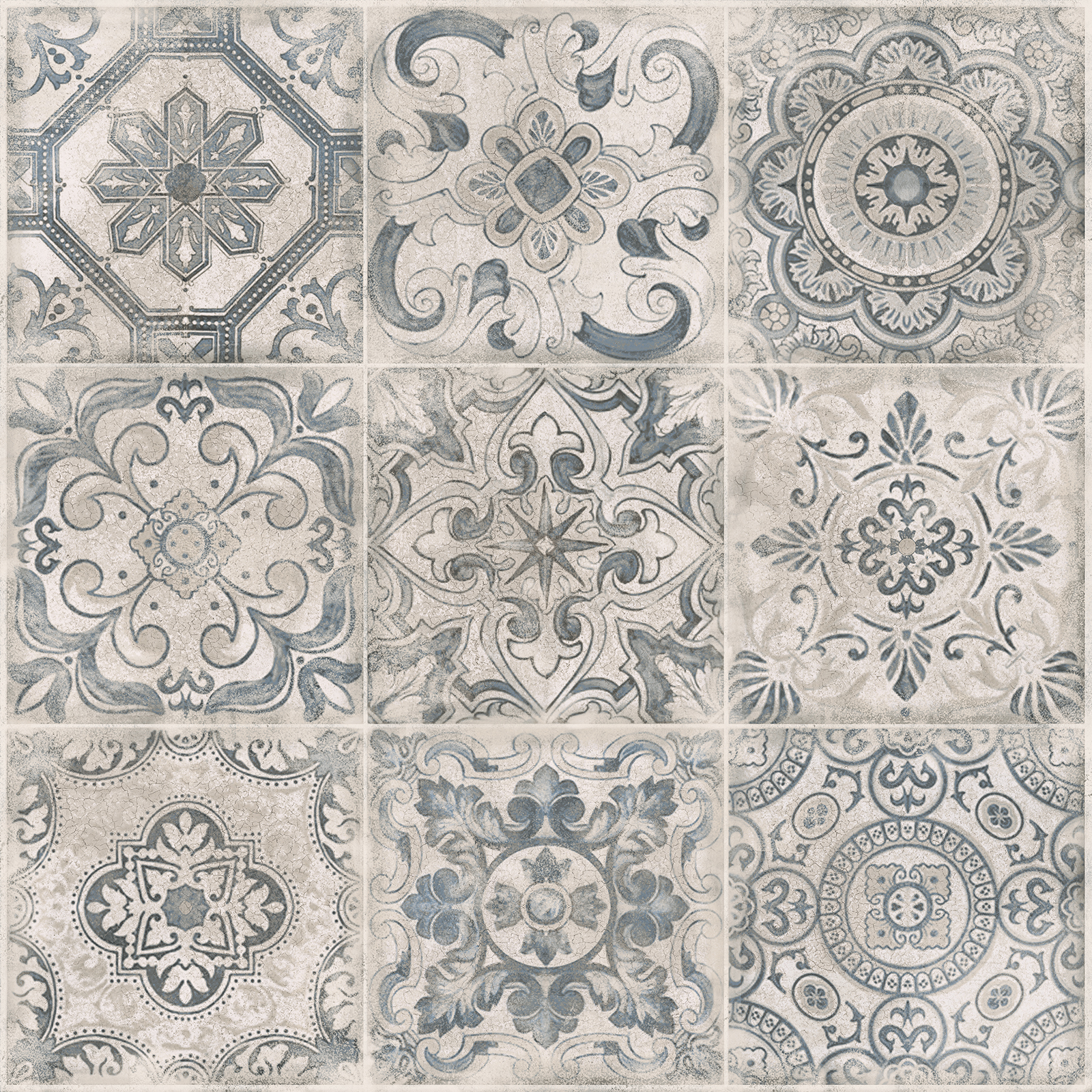 BODENFLIESE PATCHWORK ARTBEL BLAU MATT 59,8X59,8 MEISSEN KERAMIK